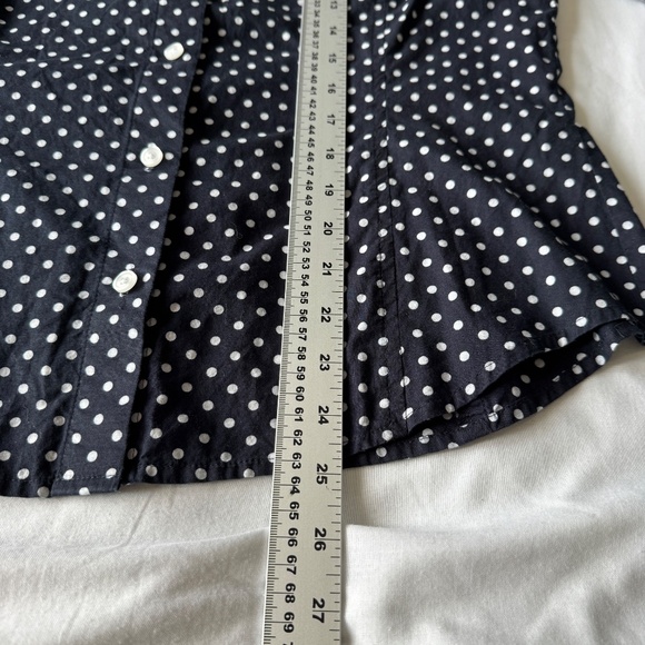 Jones New York Sport Women's Long Sleeve Polka Dot Button Up Blouse Black Medium - Picture 9 of 14